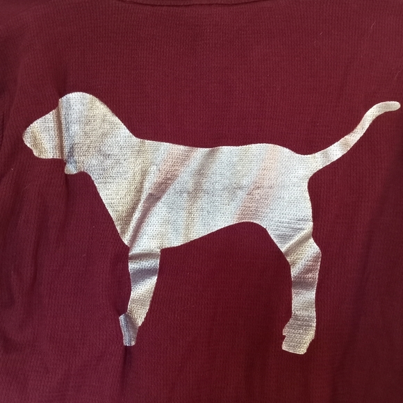 VS PINK Long Sleeve Sleepwear Tee Dog Graphics Size L - Picture 6 of 6